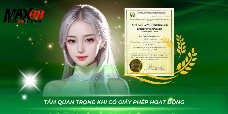Mức độ quan trọng của giấy phép hoạt động tại nhà cái MAX88 Mức độ quan trọng của giấy phép hoạt động tại nhà cái MAX88
